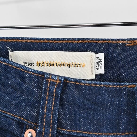 Anthropologie Jeans Womens Size 28 Pilcro Crop Denim Center Seam Boho Festival - Picture 6 of 12